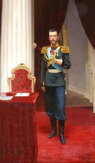 Ilya Repin Portrait of Emperor Nicholas II. France oil painting art